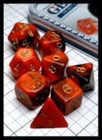 Dice : Dice - Dice Sets - Crystal Caste 2013 Gen Con Commemorative Orange Swirl in Tin - Gen Con Aug 2015